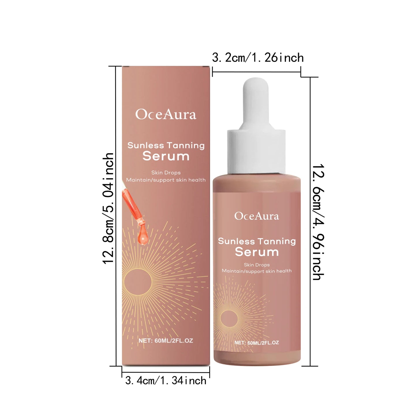 Herbal Sunless Tanning Drops – Natural Self Tanner Bronzer Peaceful Pleasures Health and Wellness
