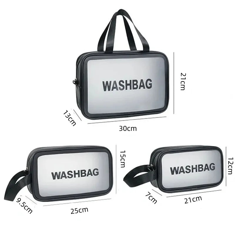 Large Clear PVC Travel Cosmetic Bag – Waterproof & Dustproof
