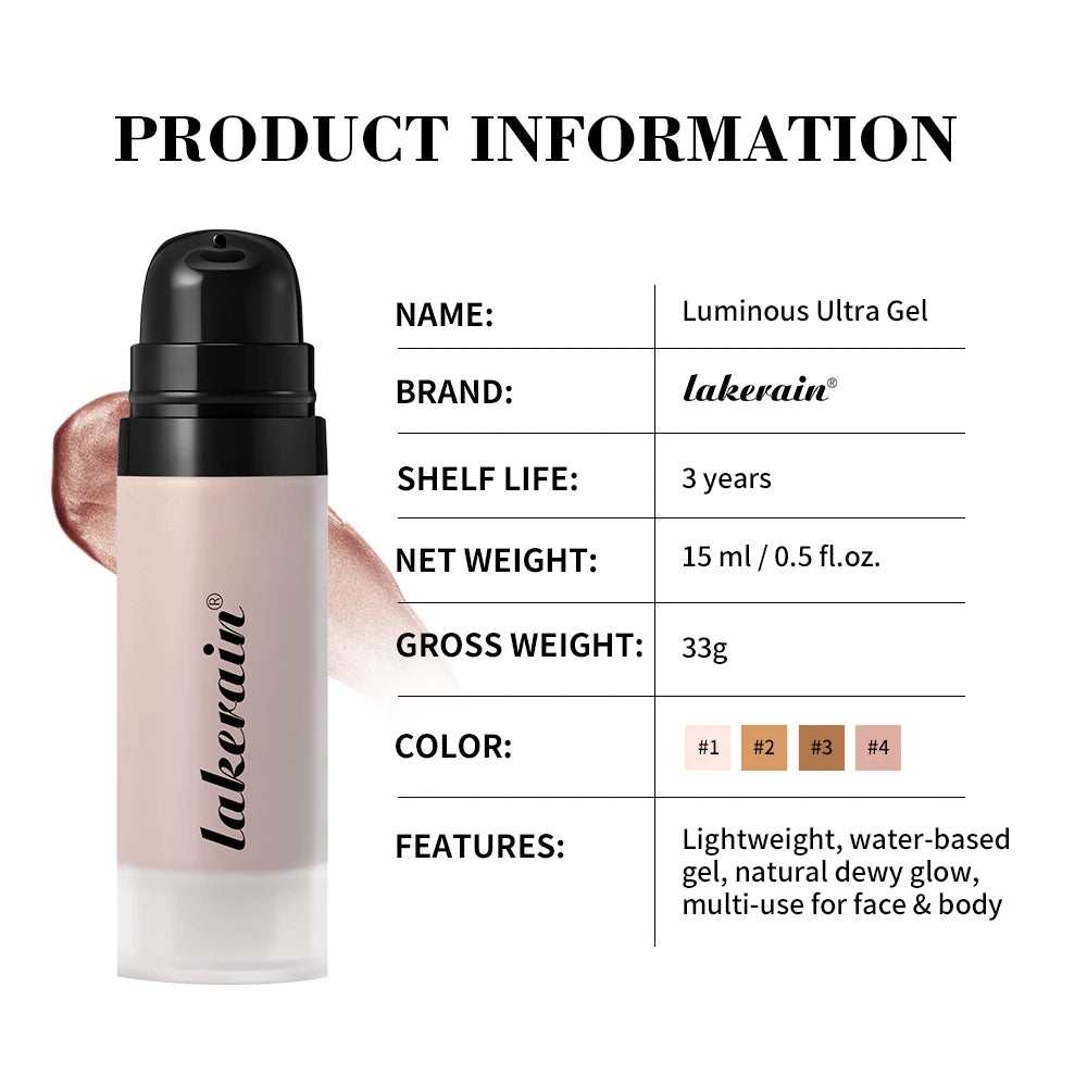Highlight Foundation Glowy Super Gel Lightweight Dewy Multipurpose Llluminator Primer Moisturizing Nourish Non-Sticky Primer Peaceful Pleasures Health and Wellness