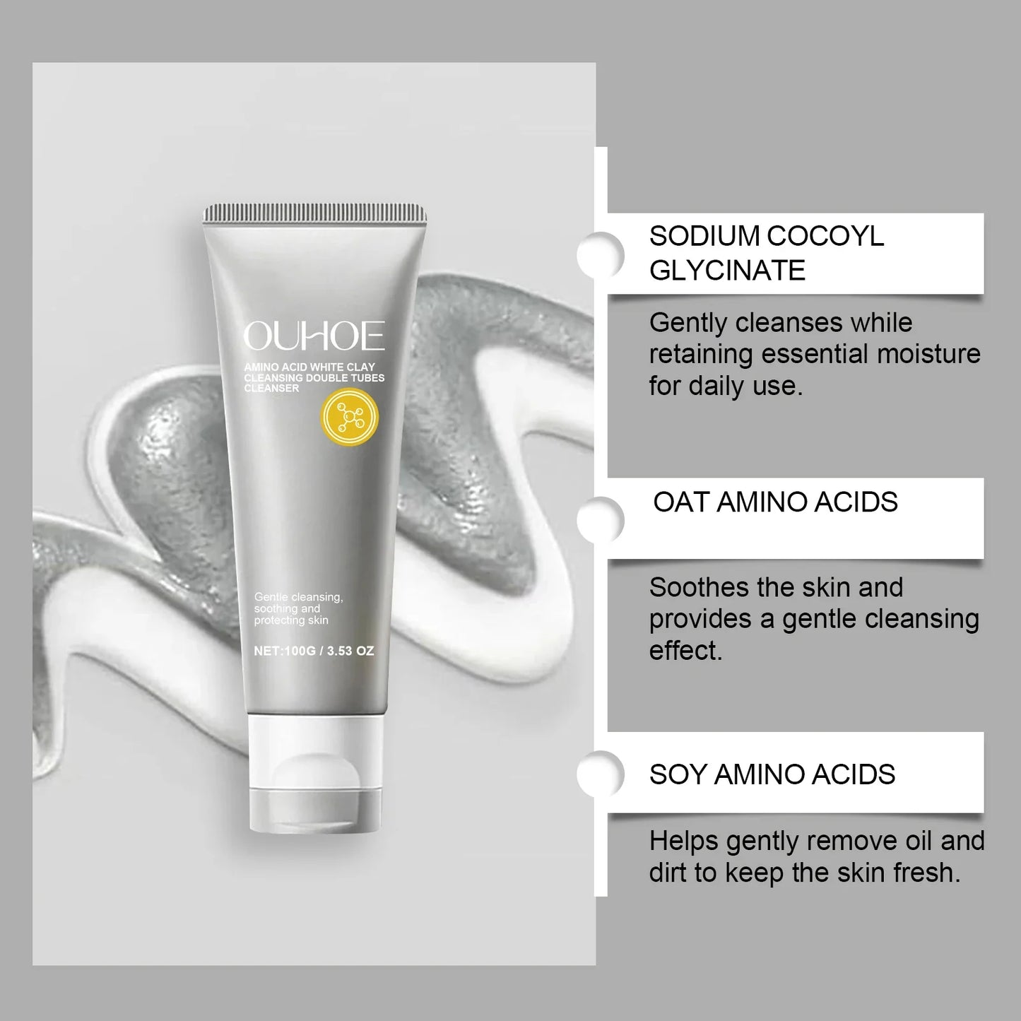 Amino Acid Facial Cleanser – Oil Control & Pore Cleansing 100g
