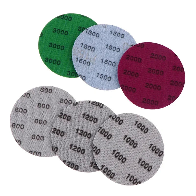 30-Pack 3" Sanding Discs 800–3000 Grit Wet/Dry Hook & Loop