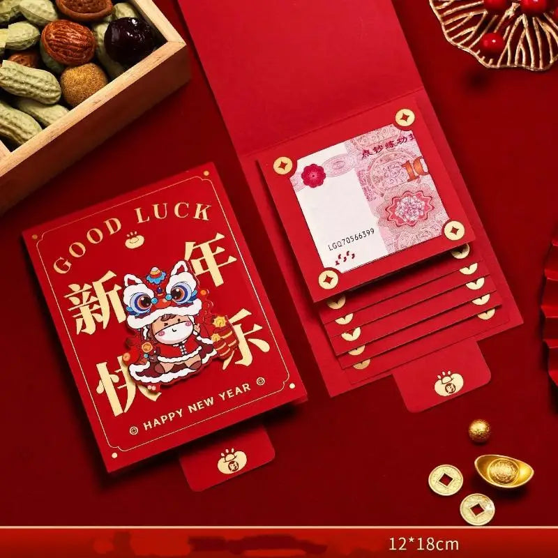 2026 Chinese New Year Pull-Out Red Envelope | 6 or 10 Slots