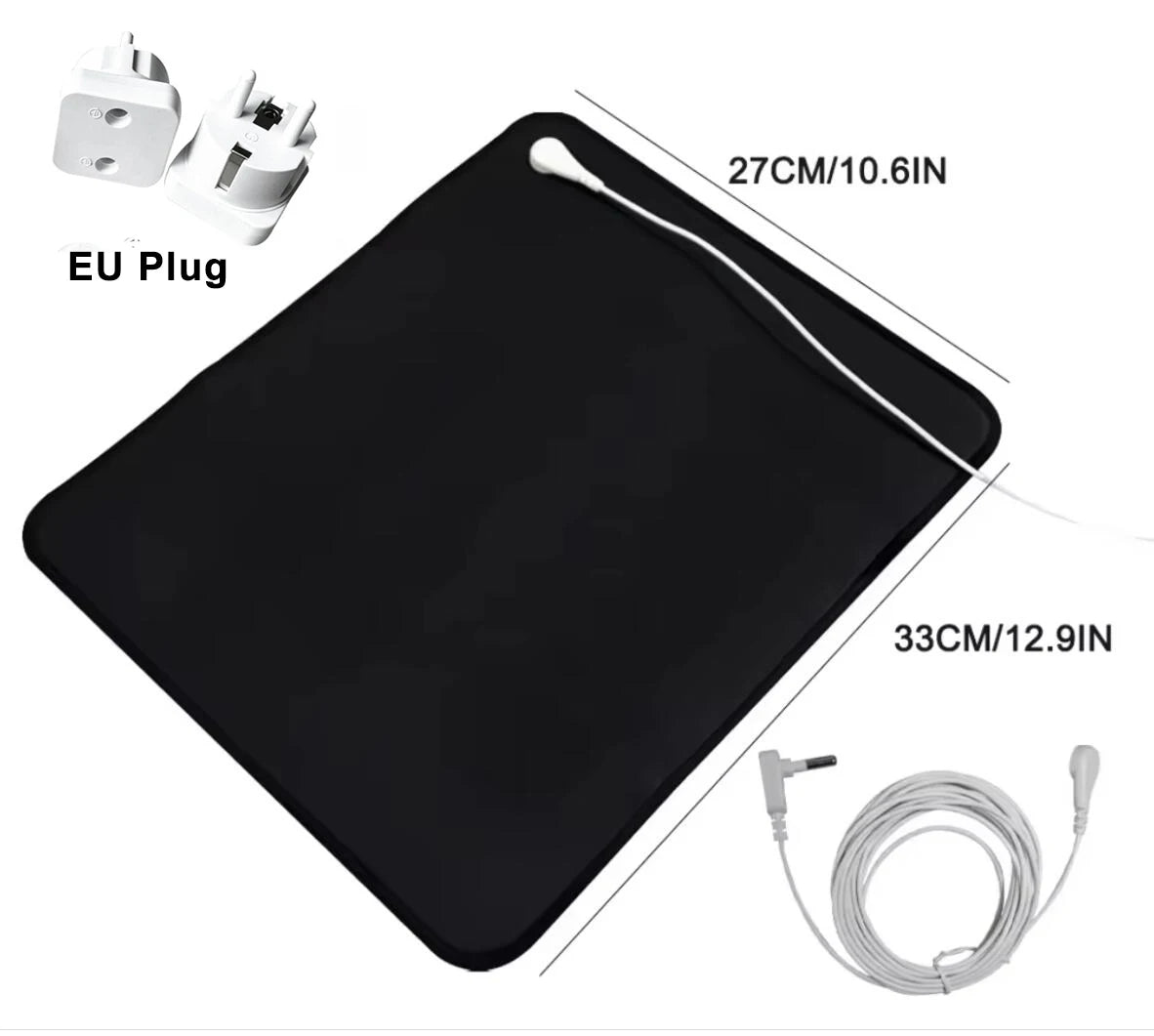 Earthing Grounding Mouse Pad Mat | Vegan Leather + 15ft Cord