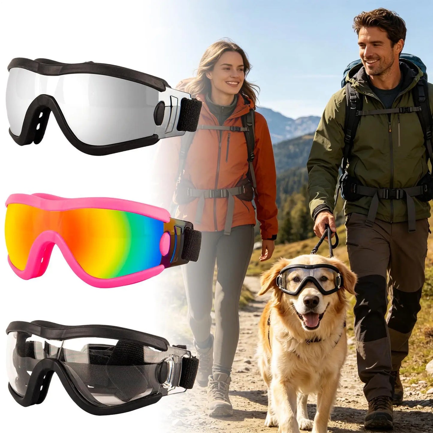 Dog Sunglasses Windproof UV Goggles – Medium & Large Dogs