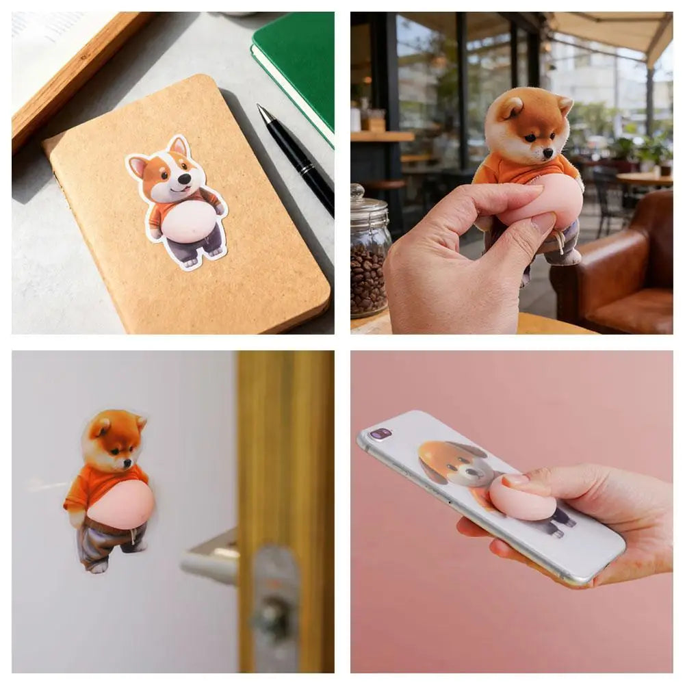 Corgi Puppy Soft Squeeze Toy & Door Bumper Guard – 2 Pack