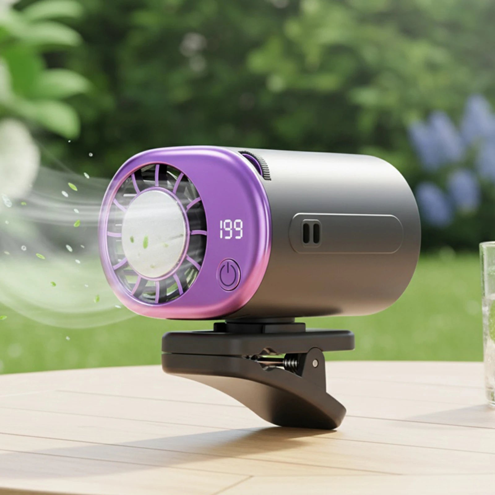Car Clip Fan Mini Portable Outdoor Clip Umbrella Fan 199 Speed Waist Clip Electric fan 360° USB Rechargeable Desktop Cooling fan Peaceful Pleasures Health and Wellness