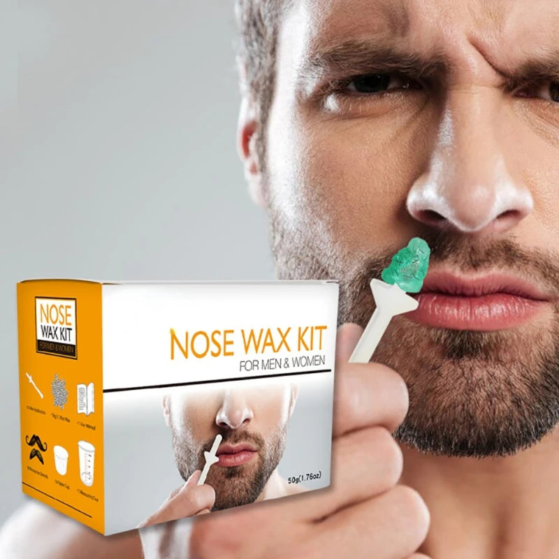 Wax BeanPortable Painless Nose Wax Kit for Men & Women Nose Hair Removal Wax Set Paper-Free Nose Hair Beans Cleaning Kit Peaceful Pleasures Health and Wellness