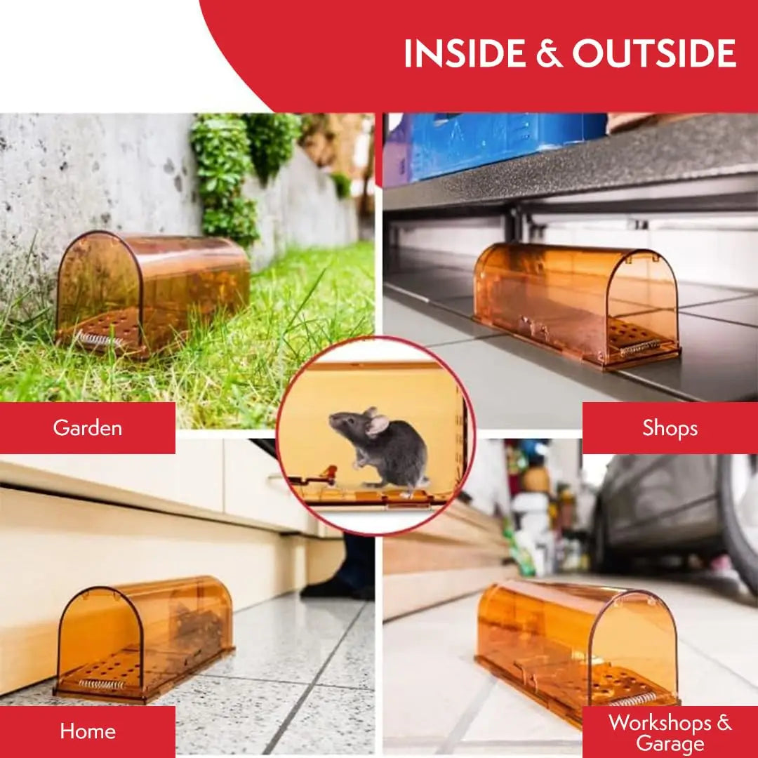 1Pc Mouse Trap Cage No Kill Animal Pet Control Cage Reusable Mice Rodent Catcher Rat Trap Peaceful Pleasures Health and Wellness