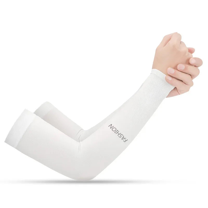 Summer Outdoor s Sports Cycling Sunscreen Ice Skil Long Gloves Sunscreen Sleeves Peaceful Pleasures Health and Wellness white One Size China Mainland