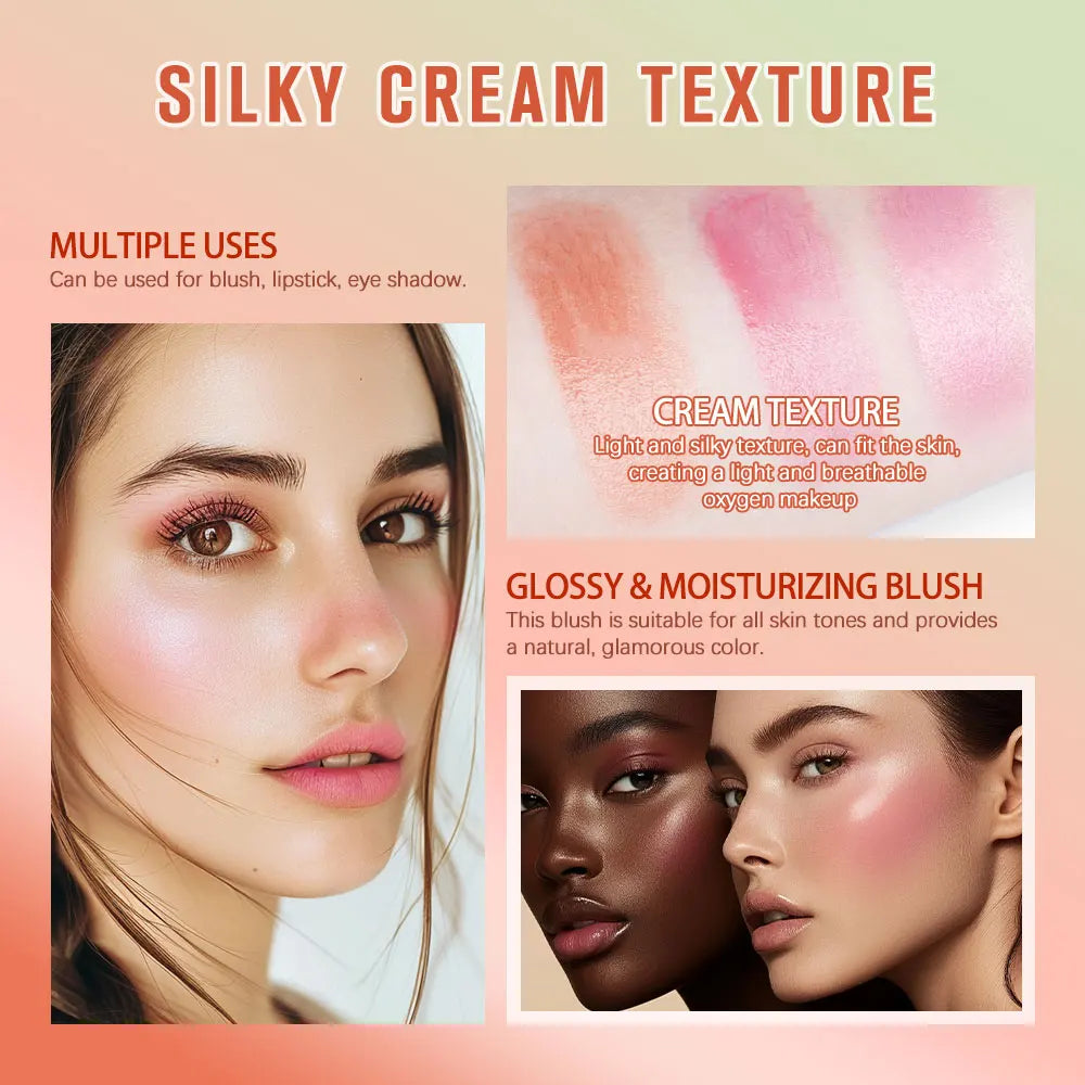 Temperature Change 3-in-1 Cheek Lip Tinted pixiBlush Stick Temperature Change Blush Makeup Products Cosmetic Palette Stick Face Peaceful Pleasures Health and Wellness