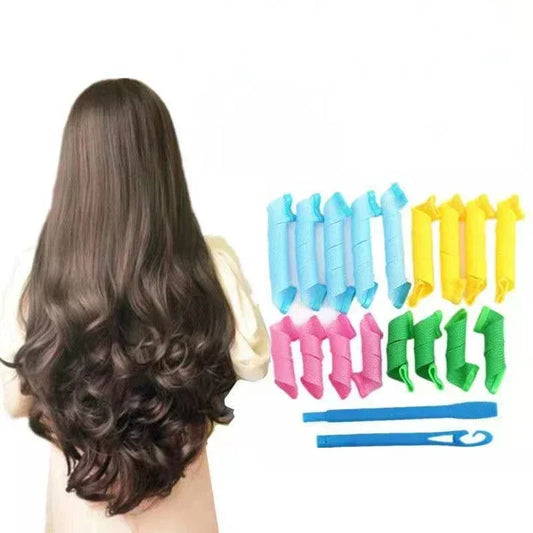 18-Piece Heatless Hair Curlers – Bendy Magic Rollers for Curls Heatless Hair Rollers Peaceful Pleasures Health and Wellness