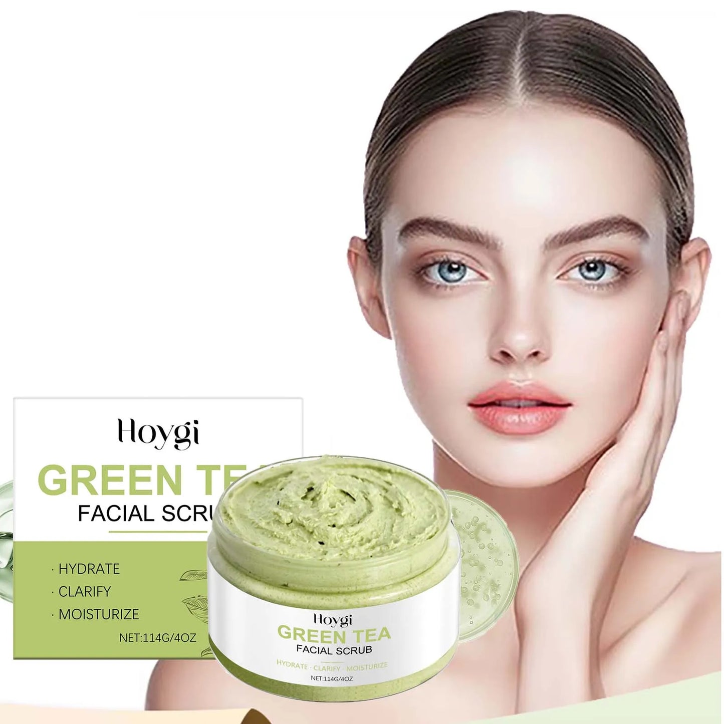 Green Tea Facial Scrub – Pore Cleansing & Exfoliator