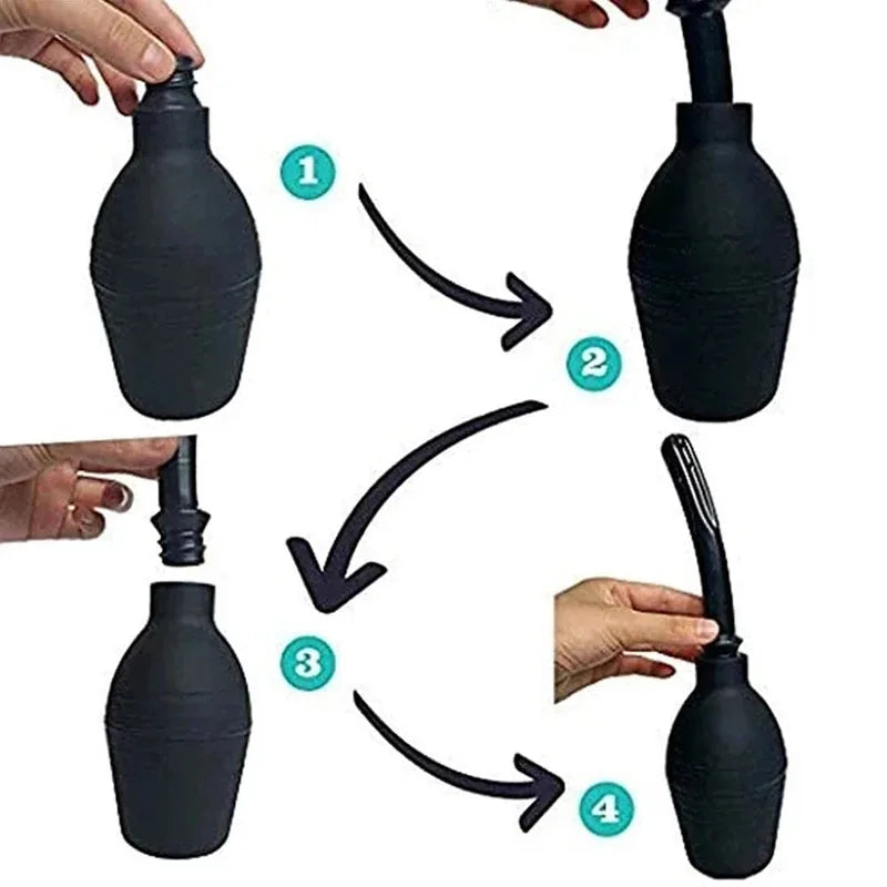 Anal Douche Bulb – 4 Sizes, Anti-Backflow Personal Hygiene Cleansing
