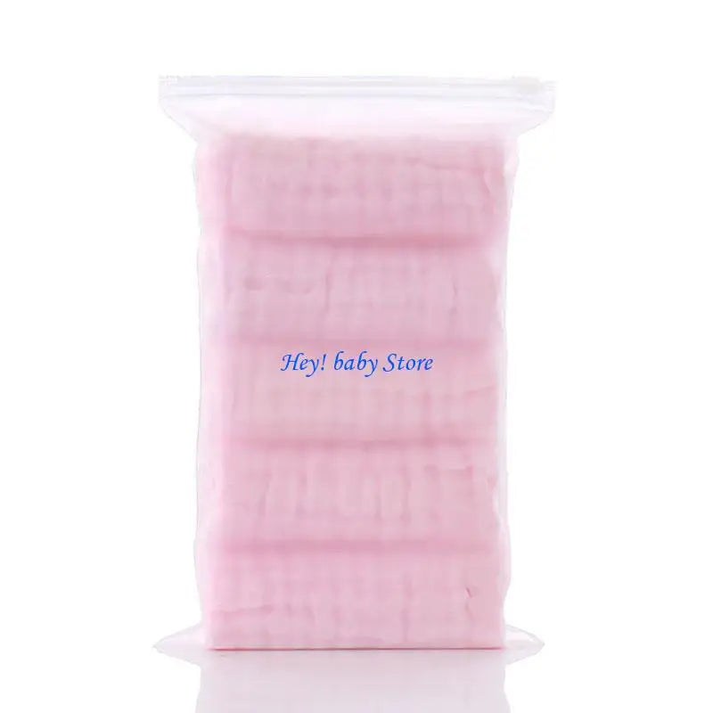 Baby Muslin Face Towels | Soft Cotton Handkerchief Wipes 5-Pack