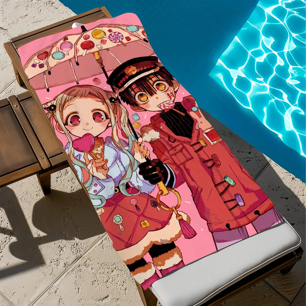 Hanako Kun Quick-Dry Microfiber Beach Towel | 11 Sizes Microfiber Beach Towel Peaceful Pleasures Health and Wellness z2 STJ150x180CM