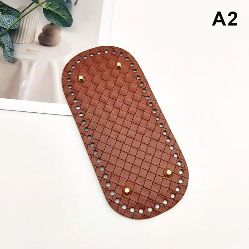 PU Leather Bag Base 22x10cm | DIY Crochet Purse Bottom