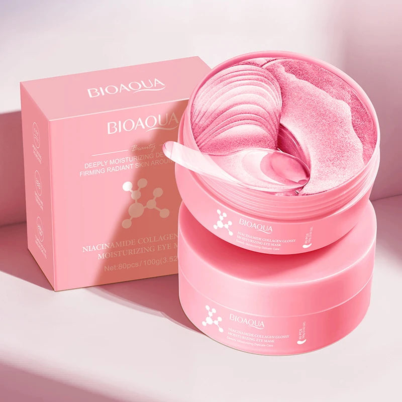 BIOAQUA 80pcs Collagen Eye Mask – Dark Circles & Anti-Aging