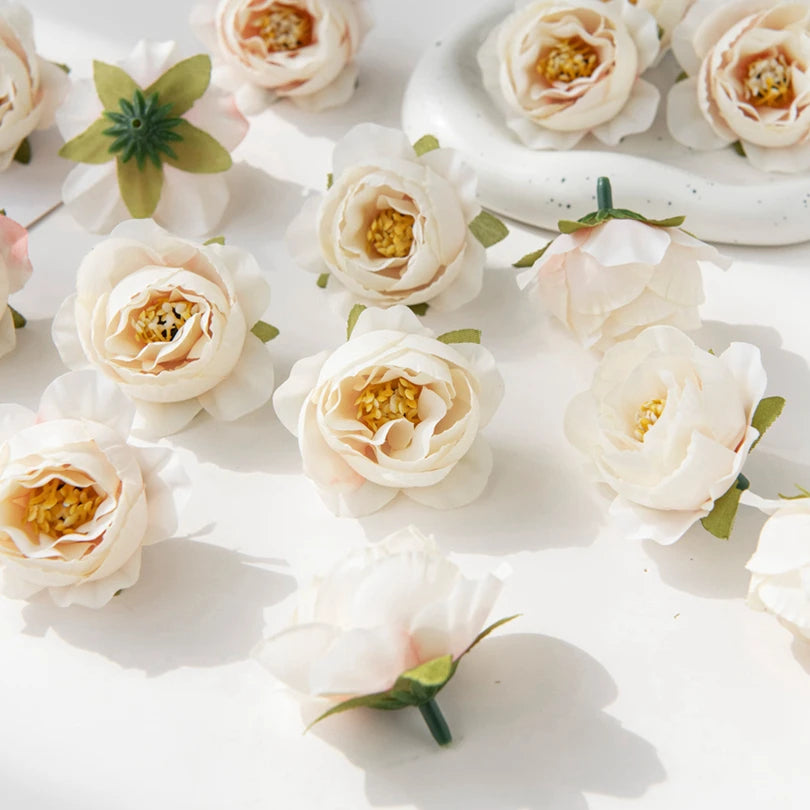 Artificial Silk Rose Flower Heads 10/20pcs – Multicolor Decor