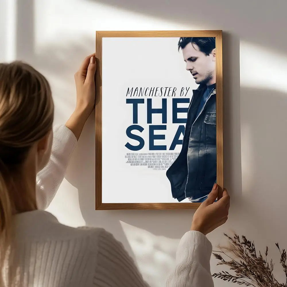 Movie M-Manchester by the Sea Poster HD Self Adhesive Waterproof Wall Art Ideal for Home Office Dorm Bedroom Great Gift Peaceful Pleasures Health and Wellness White7 30X40cmNoframe
