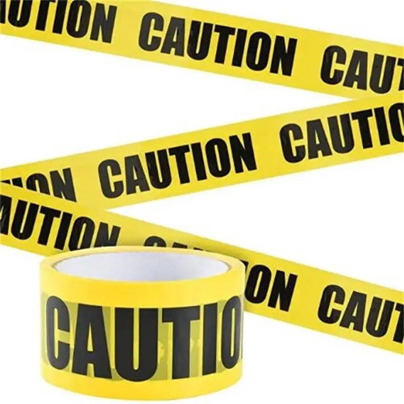 Halloween Danger Tape Yellow Red Barricade Line Bold Caution