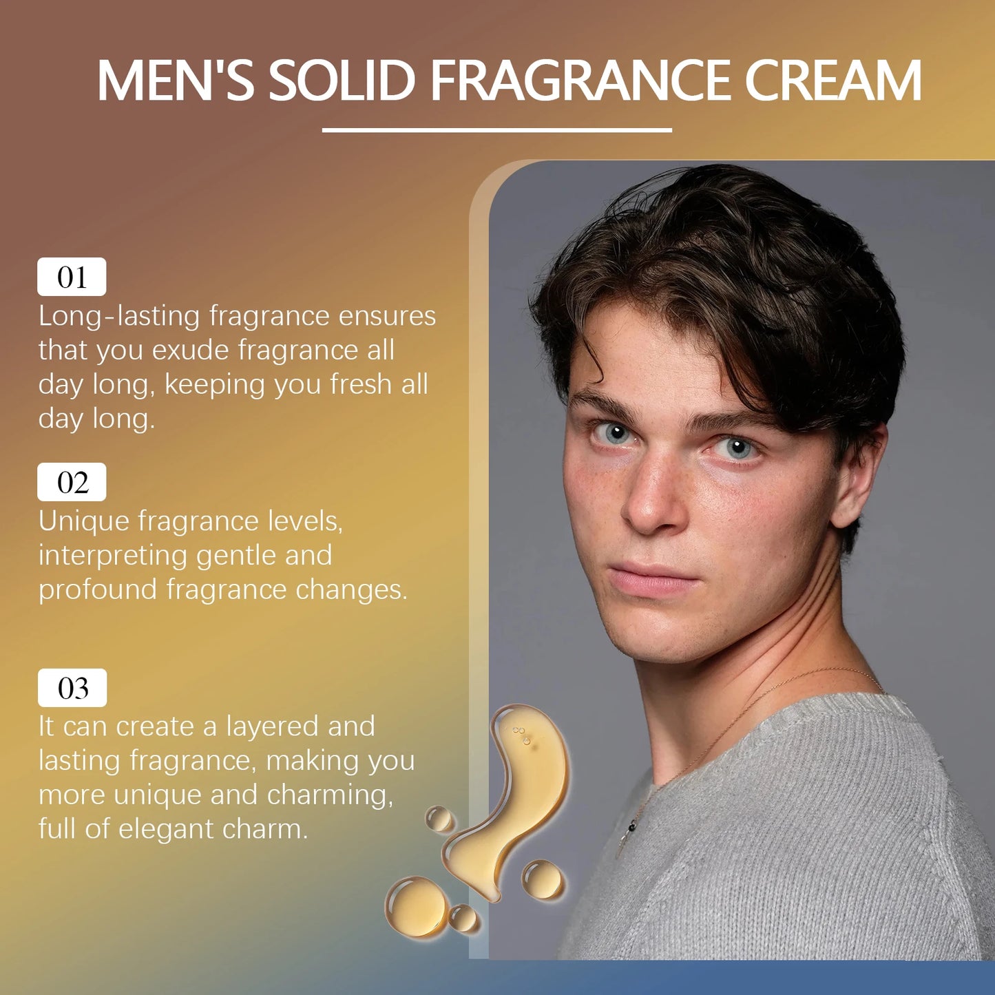 Men's Sandalwood Solid Fragrance Balm | Long-Lasting Scent