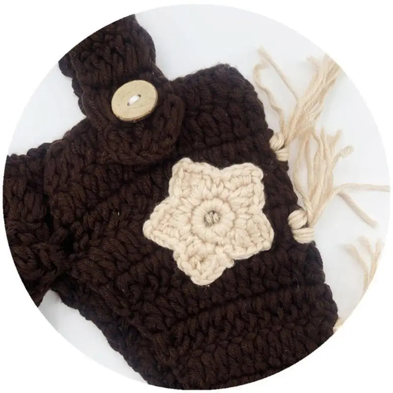 Newborn Crochet Photography Outfit – Hat, Pants & Diaper Set