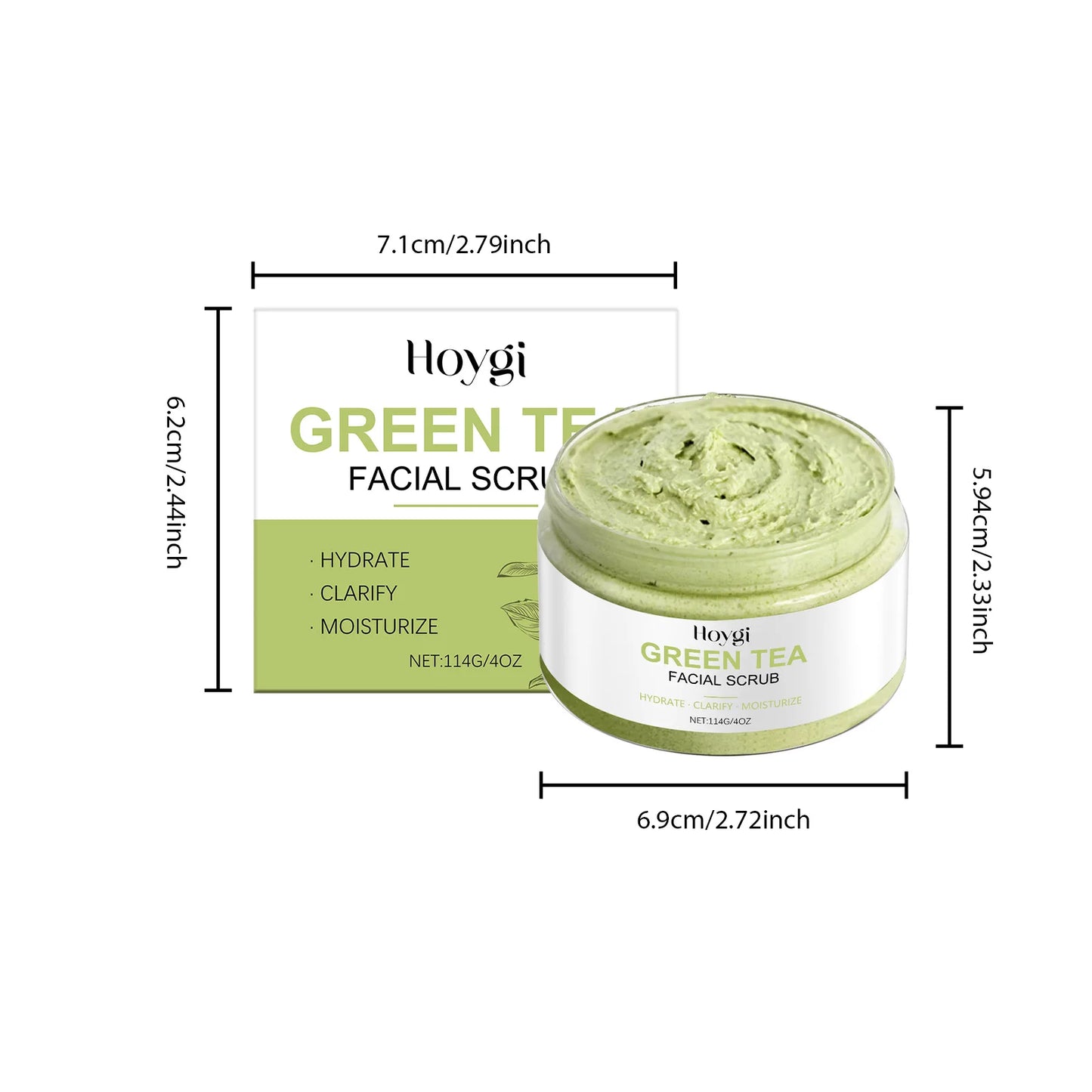 Green Tea Facial Scrub – Pore Cleansing & Exfoliator
