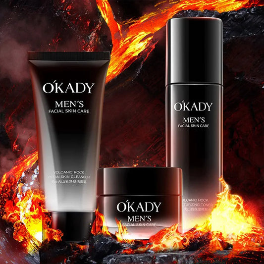 O'Kady Men's Volcanic Rock Skin Care Set | Oil Control & Hydration Men's Skincare Set Peaceful Pleasures Health and Wellness