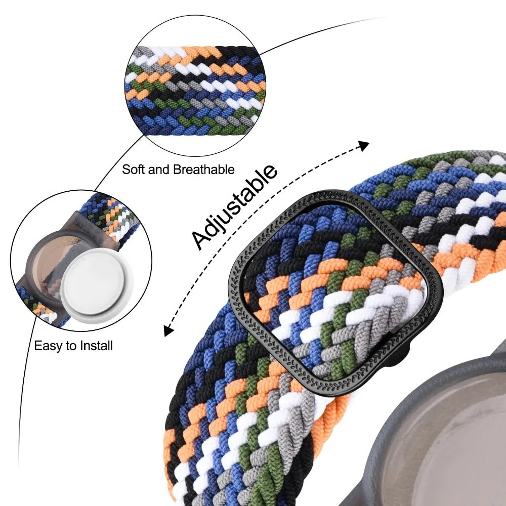 Nylon Braided AirTag Wristband – Kids GPS Tracker Bracelet
