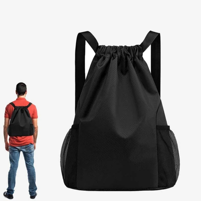 Backpacks Women Men Large Capacity Bundle Pocket Drawstring Bag For Unisex Sports Casual Backpack Solid Color Travel Bags Peaceful Pleasures Health and Wellness