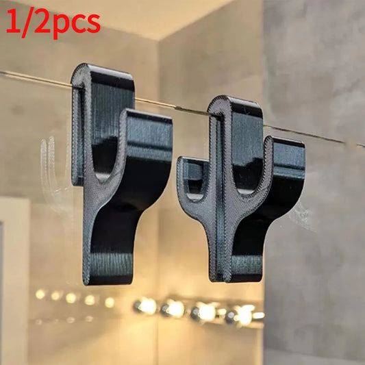 No-Drill Shower Door Clip-On Hooks | Towel & Bath Organizer Shower Door Hooks Peaceful Pleasures Health and Wellness