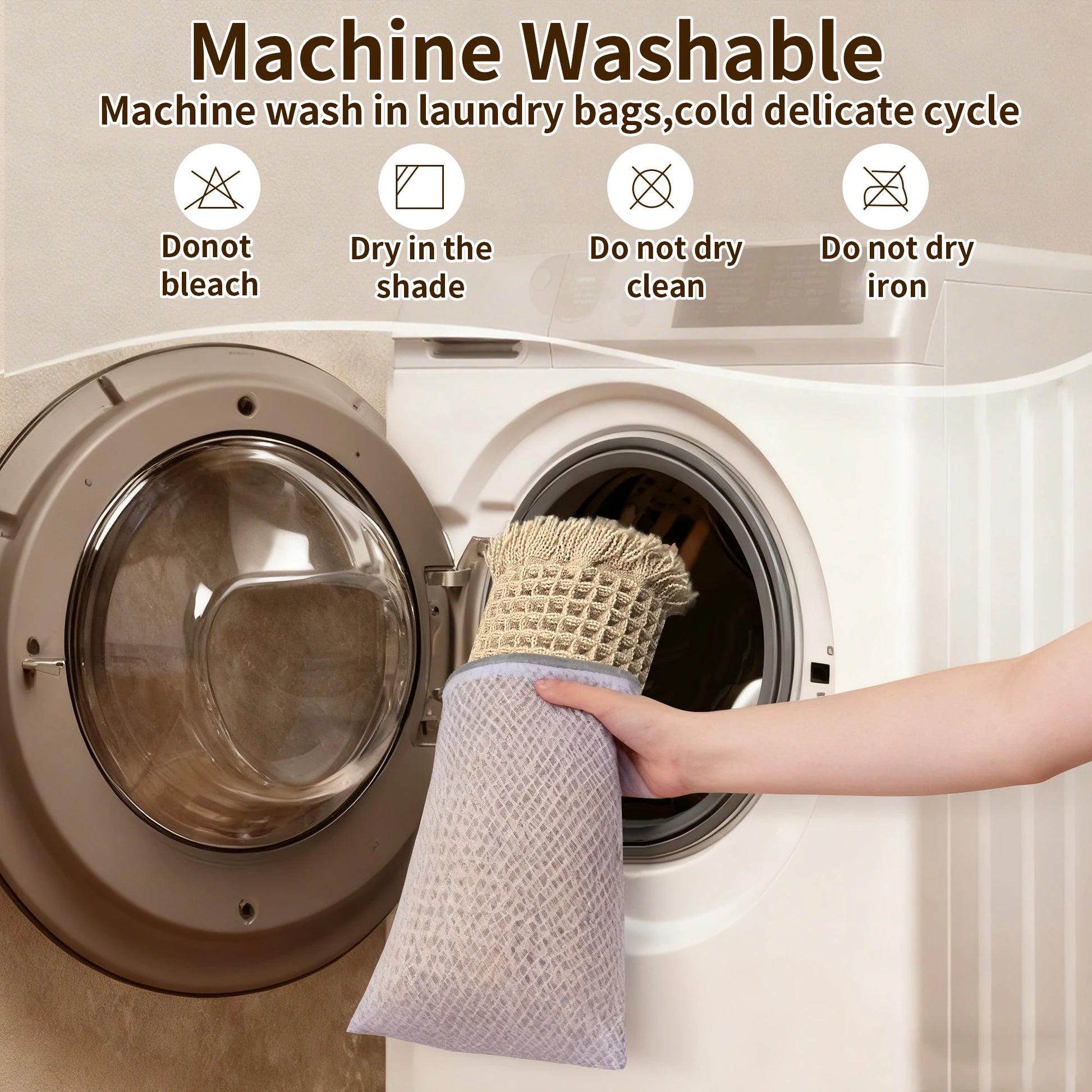 Waffle Bathroom Rugs Boho Bath Rugs Non Slip Washable Absorbent Bath Mats Ultra Soft Shower Mat for Bathroom Floor Tub Carpet Peaceful Pleasures Health and Wellness