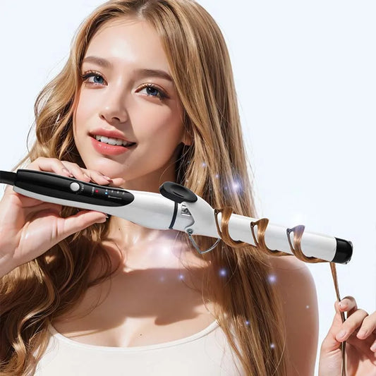 Professional Big Wavy Hair Curler Quick Heating Up Electric Nano Ceramic Curler 25Mm Curler Professional Curler Styling Tool Peaceful Pleasures Health and Wellness