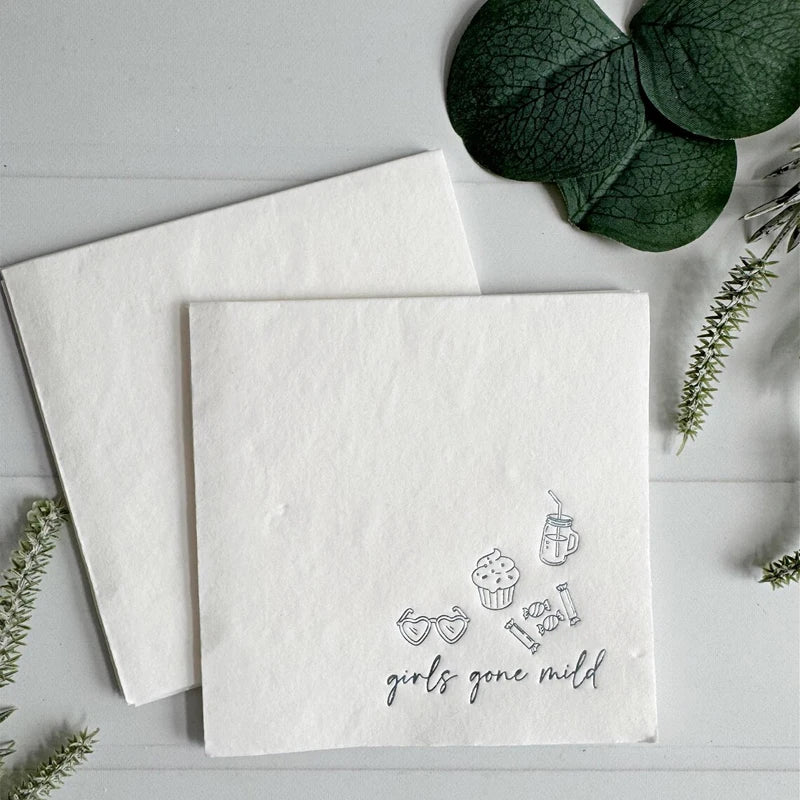 Gone Mild Bachelorette Ice Blue Cocktail Napkins – 20pc Party Set