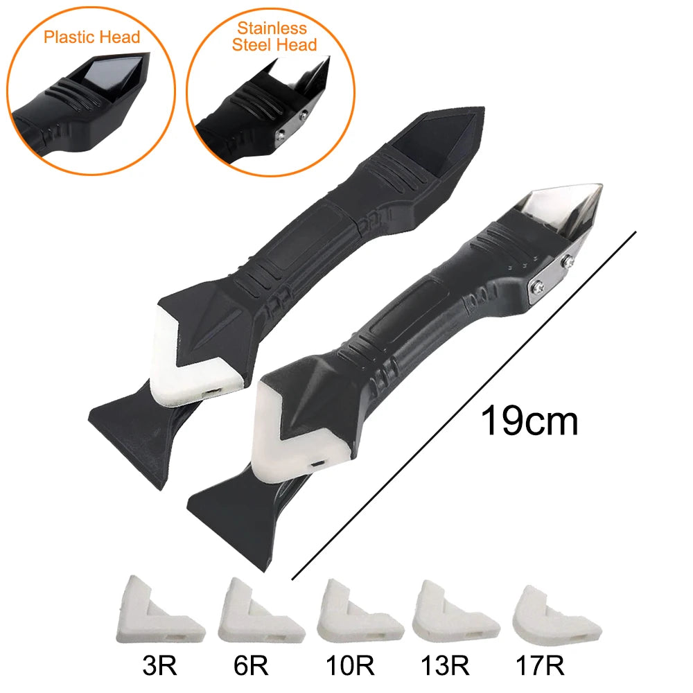 5-in-1 Caulk Remover & Sealant Smoother Tool Set – 5 Radius Pads Peaceful Pleasures Health and Wellness