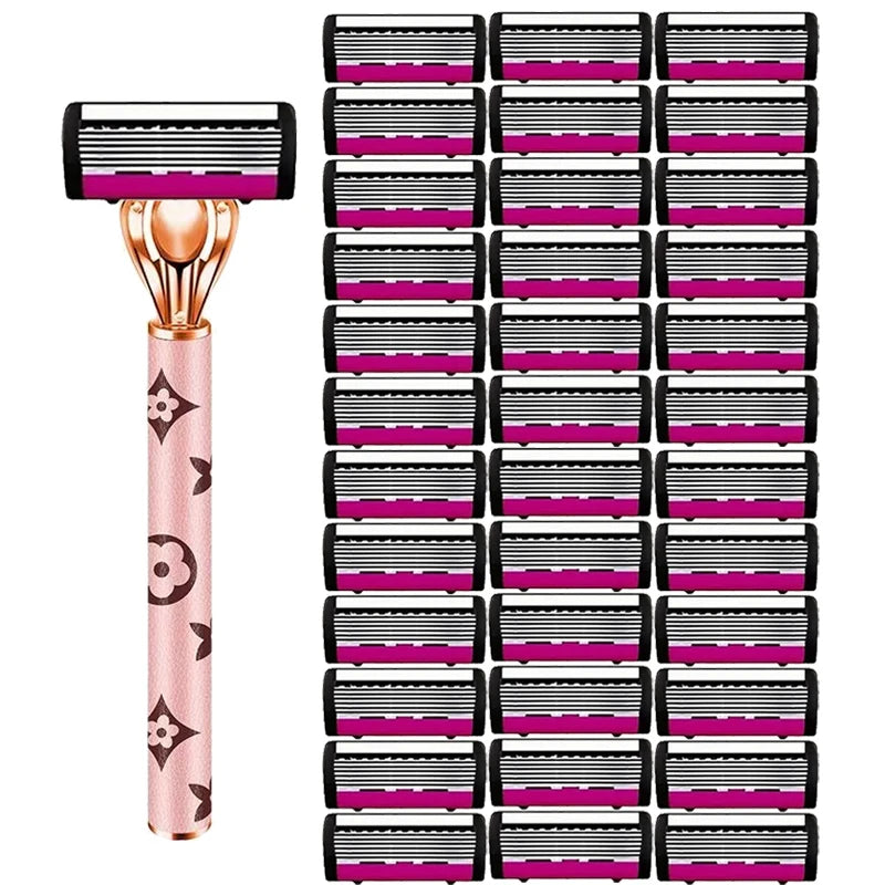 6-Blade Women's Manual Razor | Full Body Hair Removal