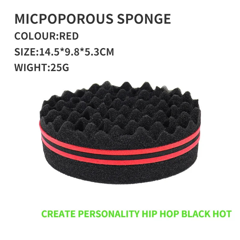5pcs Oval Double-Side Magic Twist Hair Brush Sponge,Sponge Brush for Natural,afro Coil Wave Dread Sponge Brushes Peaceful Pleasures Health and Wellness