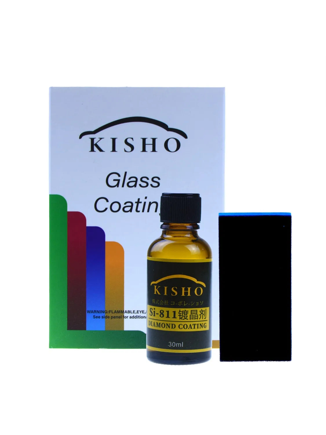 SI-811 KISHO Car Liquid Ceramic Coat Hydrophobic Glass Graphene Ceramic Coating Paint Care Anti-scratch Glasscoat Car Polish Peaceful Pleasures Health and Wellness 30ml set