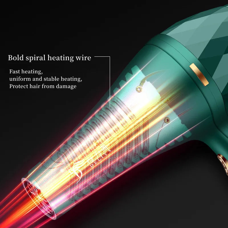 2026 Hot Selling Hair Salon Hair Dryer, Household Dormitory High-Power Cold Hot Air Blue Light Diffuser Hair Dryer Peaceful Pleasures Health and Wellness