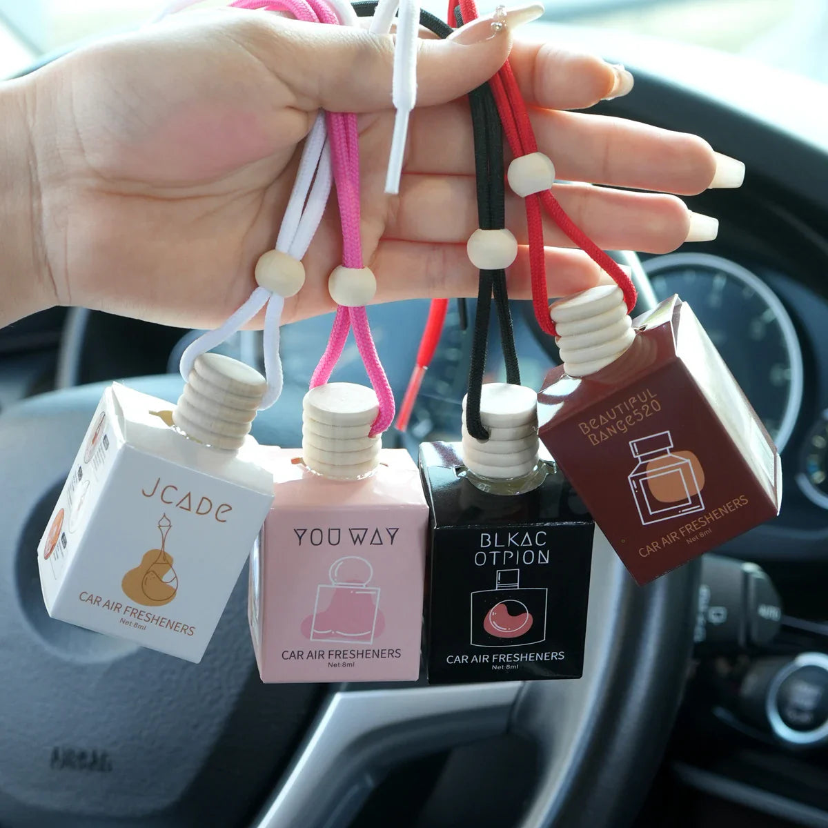 FORMBO 4-Pack Hanging Car Air Freshener – Long-Lasting Scent