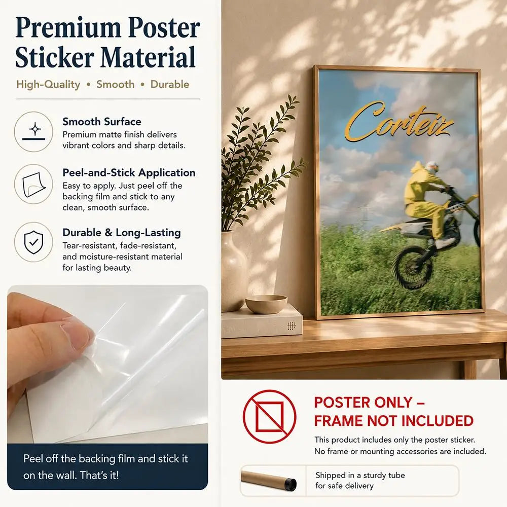 Fashion C-CorteizS Poster HD Self Adhesive Waterproof Wall Art Ideal for Home Office Dorm Bedroom Great Gift Peaceful Pleasures Health and Wellness