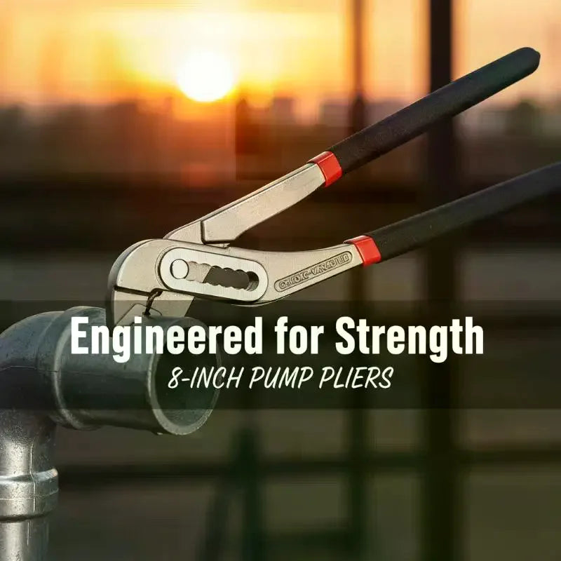 Pipe Wrench 8/10/12" Chrome Vanadium Adjustable Jaw Pliers