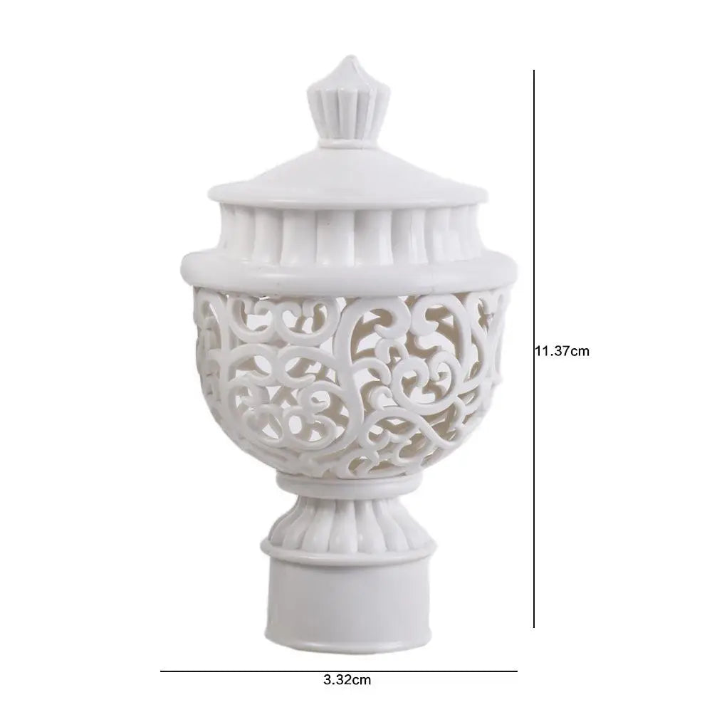 Decorative Curtain Rod End Caps Set of 2 | 28mm Finials