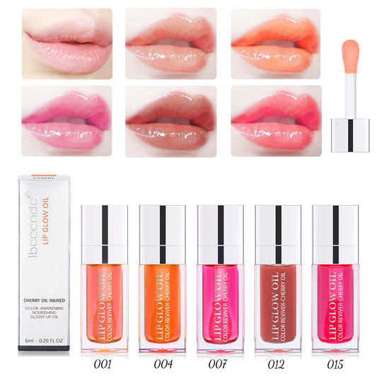 Crystal Jelly Moisturizing Lip Oil Plumping Lip Gloss Makeup Sexy Plump Lip Glow Oil Tinted Lip Plumper 6ml 1 Piece Peaceful Pleasures Health and Wellness