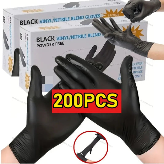 Black Nitrile Gloves Latex & Powder Free – 100 Pack | S–XL Disposable Nitrile Gloves Oasis Select