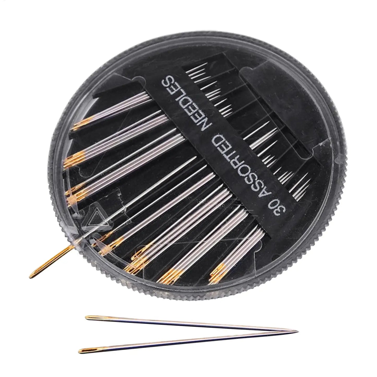 30-Piece Large Eye Sewing Needles Set – Embroidery & Quilting