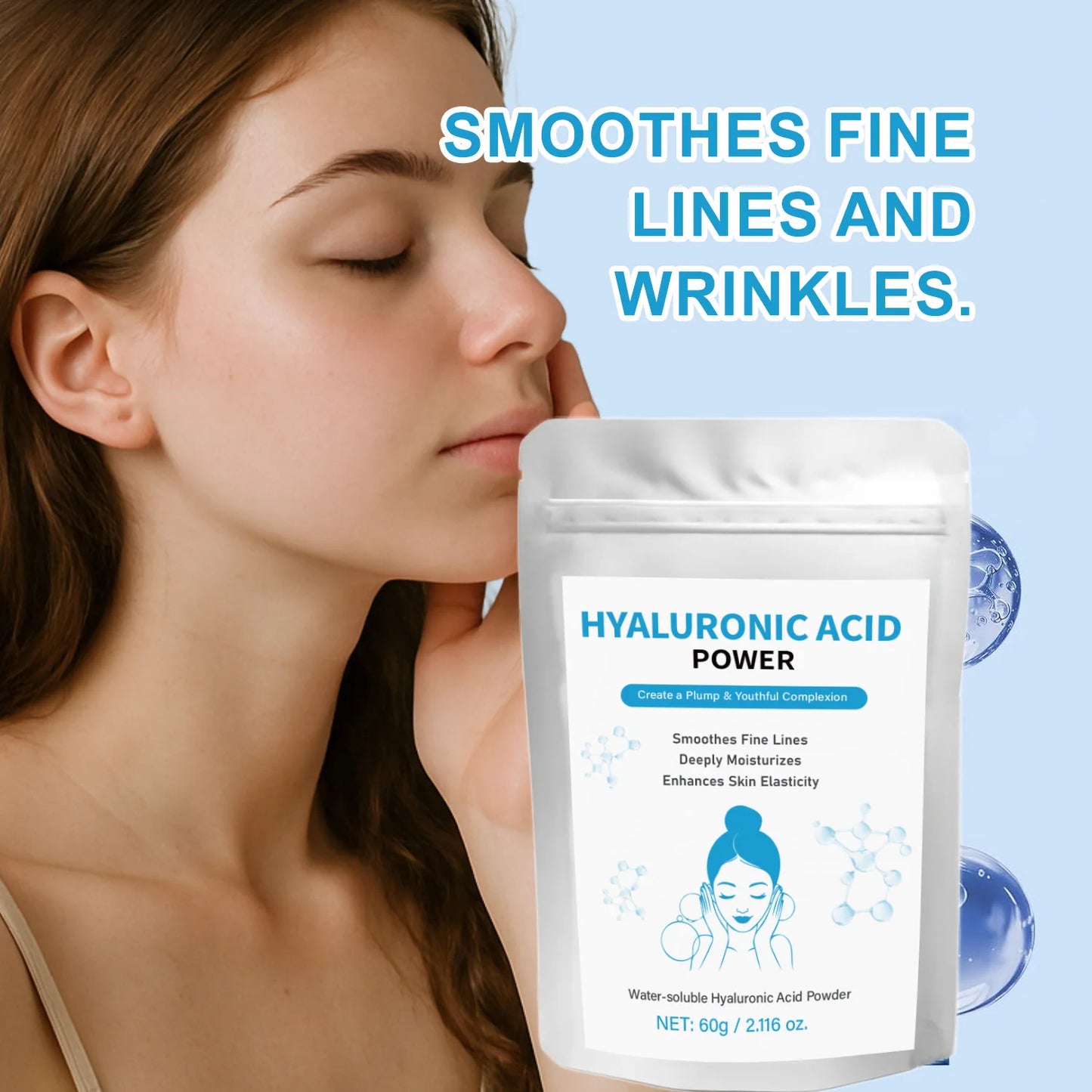 60g Hyaluronic Acid Powder for DIY Serums | SAUVASINE