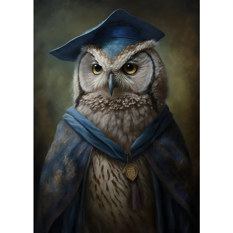 Victorian Dark Academia Witch Gothic Animals Raven Bat Rat King Black Cat Poster Canvas Painting Wall Art Pictures Home Decor Peaceful Pleasures Health and Wellness 3 50x70cm Unframed