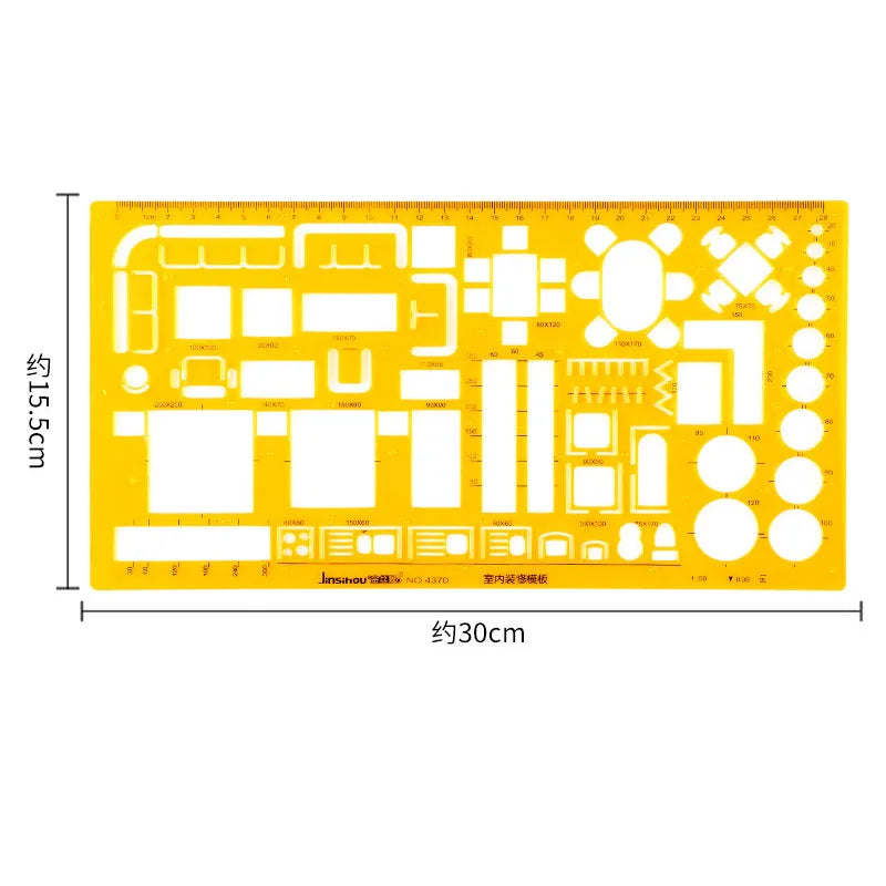 Circular Oval Ruler Durable Drawing Design Furniture Architect