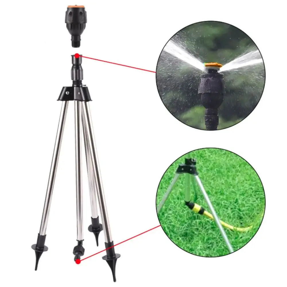 360° Rotary Tripod Sprinkler – Telescopic Adjustable Lawn Irrigator